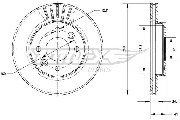 Brzdový kotúč TOMEX Brakes